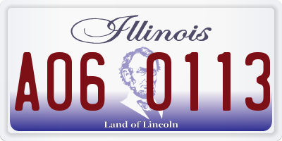 IL license plate A060113