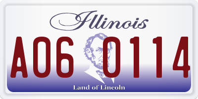 IL license plate A060114