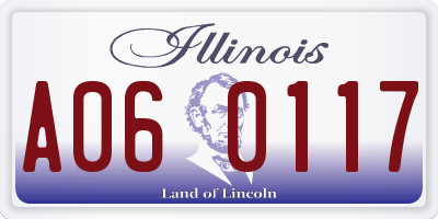 IL license plate A060117