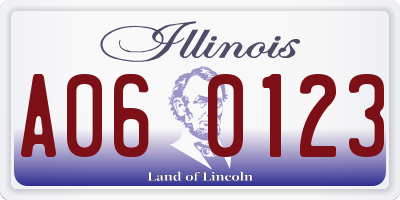 IL license plate A060123