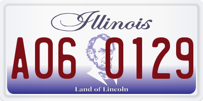 IL license plate A060129
