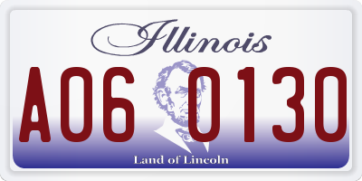 IL license plate A060130