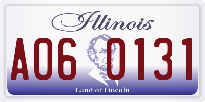 IL license plate A060131