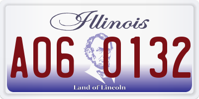 IL license plate A060132