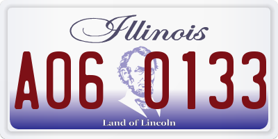 IL license plate A060133