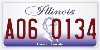 IL license plate A060134