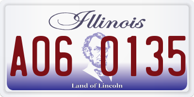IL license plate A060135