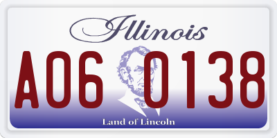 IL license plate A060138