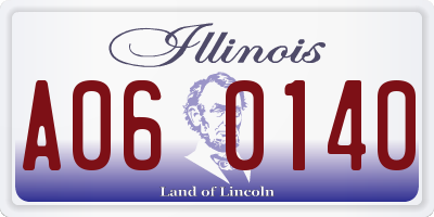IL license plate A060140