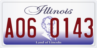 IL license plate A060143