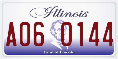 IL license plate A060144
