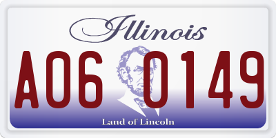 IL license plate A060149