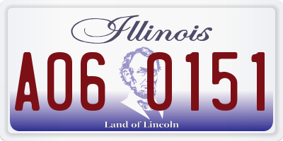 IL license plate A060151