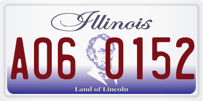 IL license plate A060152