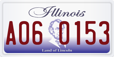 IL license plate A060153