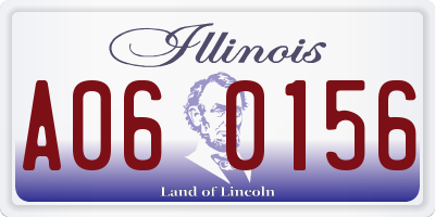 IL license plate A060156