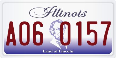 IL license plate A060157