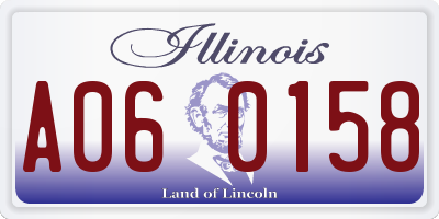 IL license plate A060158