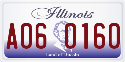 IL license plate A060160