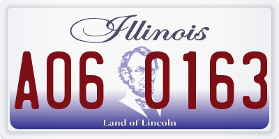 IL license plate A060163