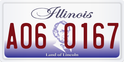 IL license plate A060167