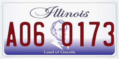 IL license plate A060173
