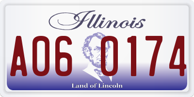 IL license plate A060174