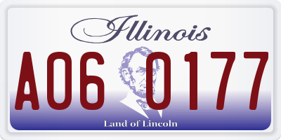IL license plate A060177