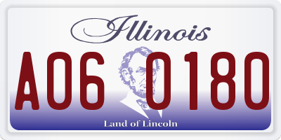 IL license plate A060180