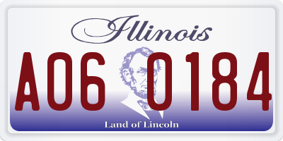 IL license plate A060184