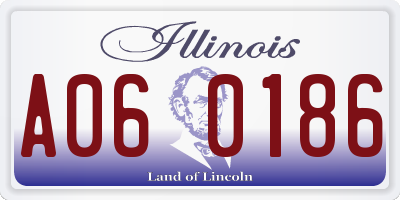 IL license plate A060186