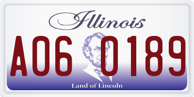 IL license plate A060189