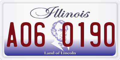 IL license plate A060190