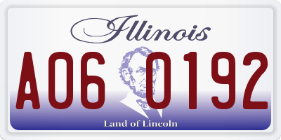 IL license plate A060192