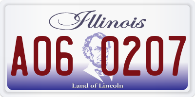 IL license plate A060207