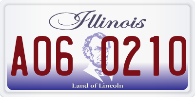 IL license plate A060210