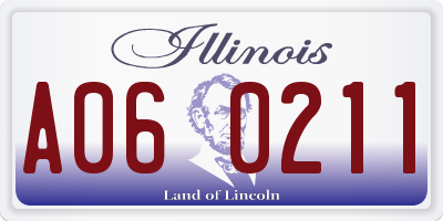 IL license plate A060211