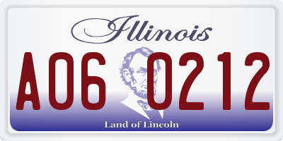 IL license plate A060212