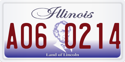 IL license plate A060214
