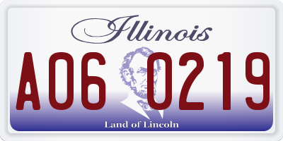 IL license plate A060219