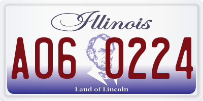 IL license plate A060224