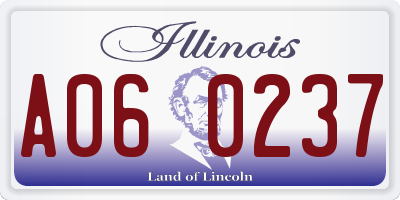 IL license plate A060237