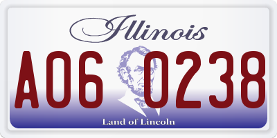 IL license plate A060238