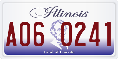 IL license plate A060241