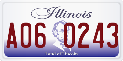 IL license plate A060243