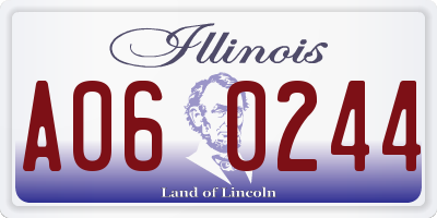 IL license plate A060244