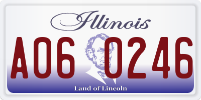 IL license plate A060246