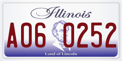 IL license plate A060252