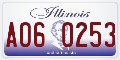 IL license plate A060253