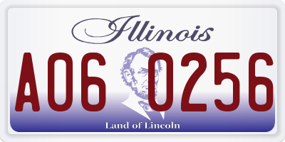 IL license plate A060256